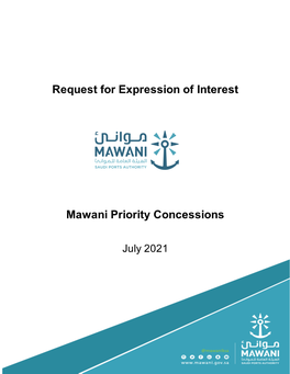 Request for Expression of Interest Mawani Priority Concessions