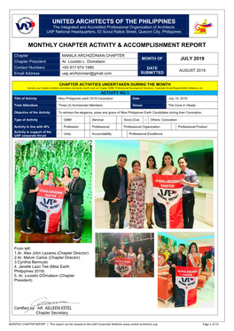 United Architects of the Philippines Monthly Chapter