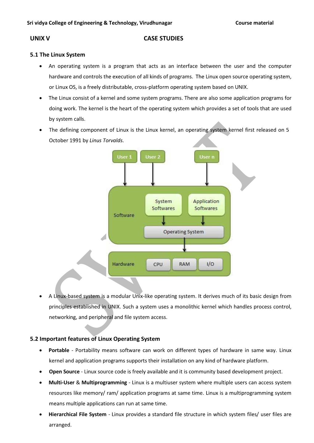 Unix V Case Studies