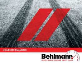 2016 Dodge Challenger Brochure