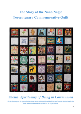 The Story of the Nano Nagle Tercentenary Commemorative Quilt
