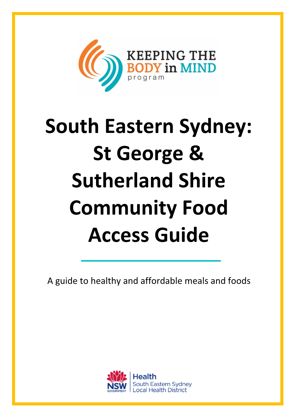 St George & Sutherland Shire Community Food Access Guide