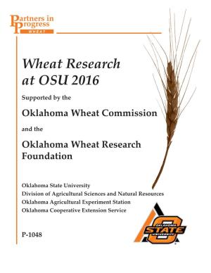 2016 Supported by the Oklahoma Wheat Commission