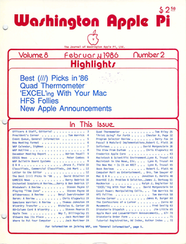 Washington Apple Pi Journal, February 1986