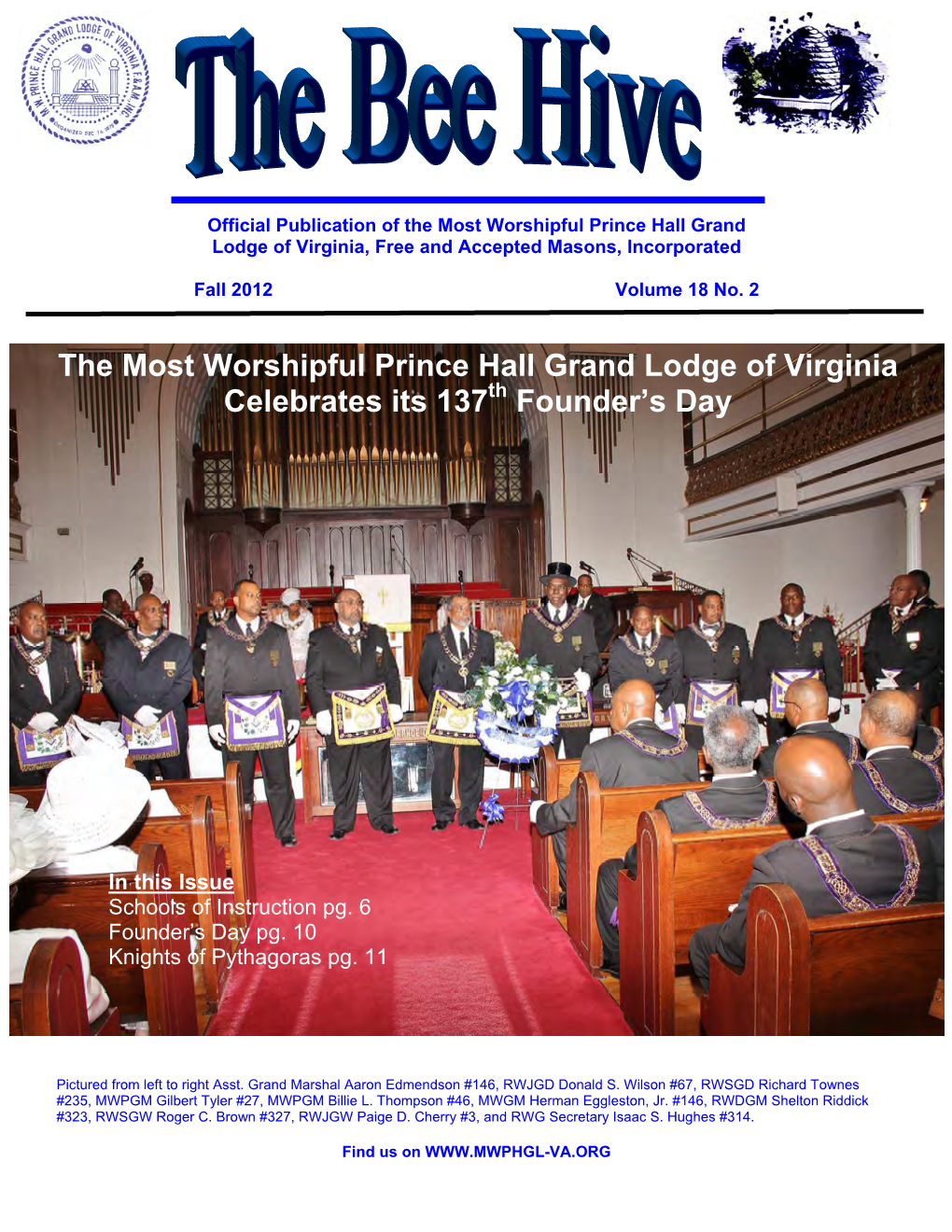 The Most Worshipful Prince Hall Grand Lodge of Virginia Celebrates Its 137 Founder's