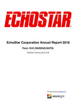Echostar Corporation Annual Report 2018