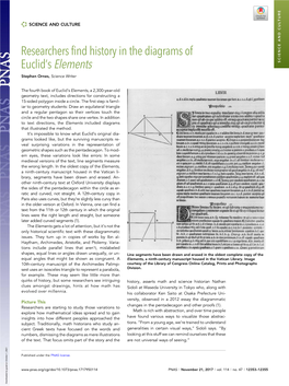 Researchers Find History in the Diagrams of Euclid's Elements