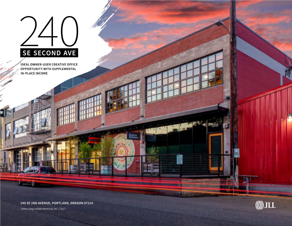 Se Second Ave Ideal Owner-User Creative Office Opportunity with Supplemental In-Place Income