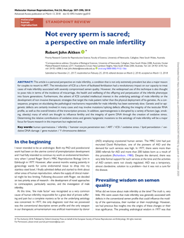 Not Every Sperm Is Sacred; a Perspective on Male Infertility