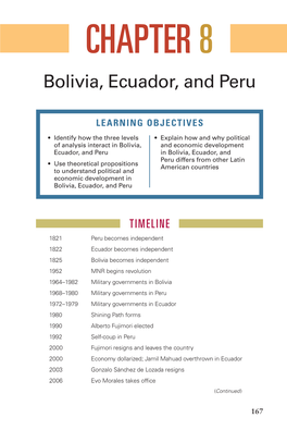 Chapter 8 Bolivia, Ecuador, and Peru