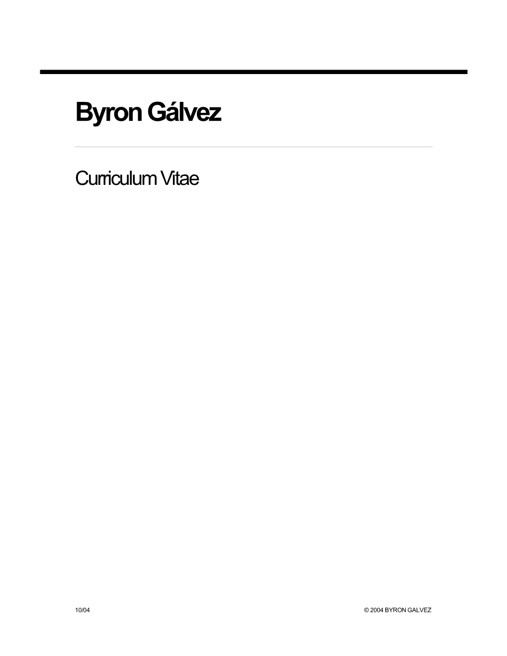 Curriculum Vitae