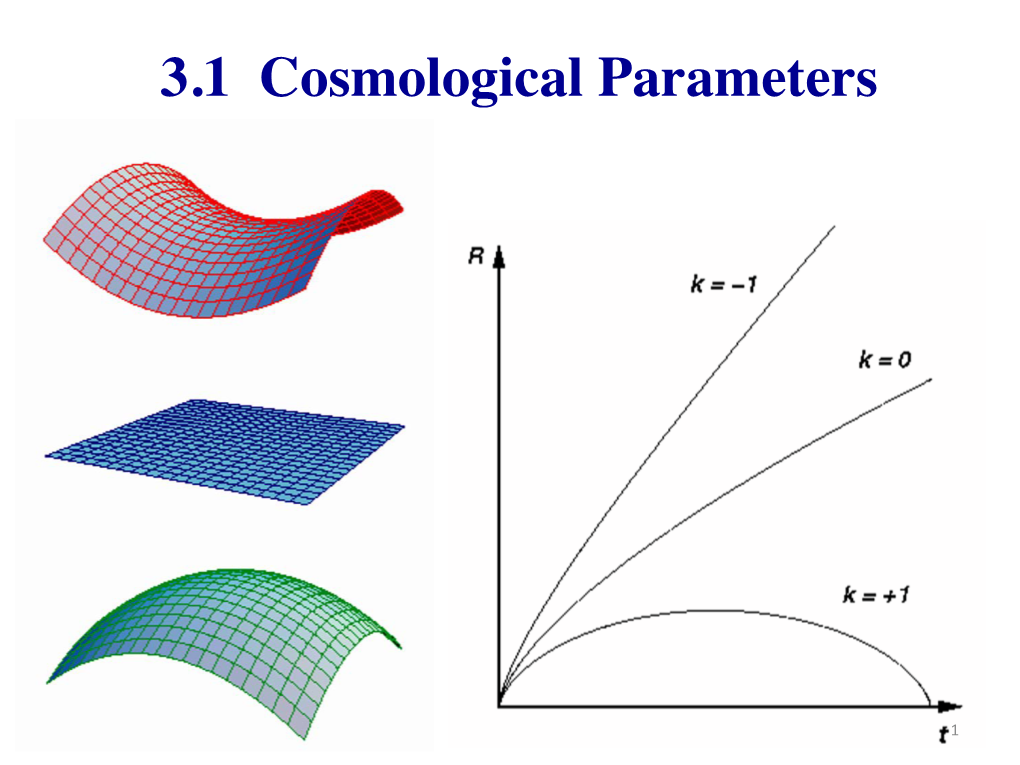 3.1 Cosmological Parameters