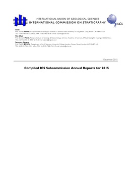 ICS Subcommission Annual Report 2015