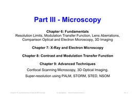 Part III - Microscopy