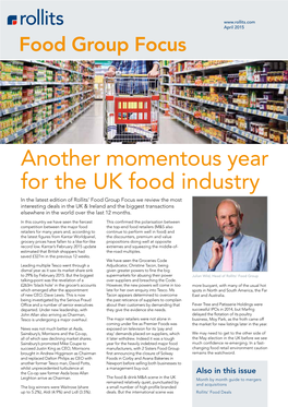 Another Momentous Year for the UK Food Industry
