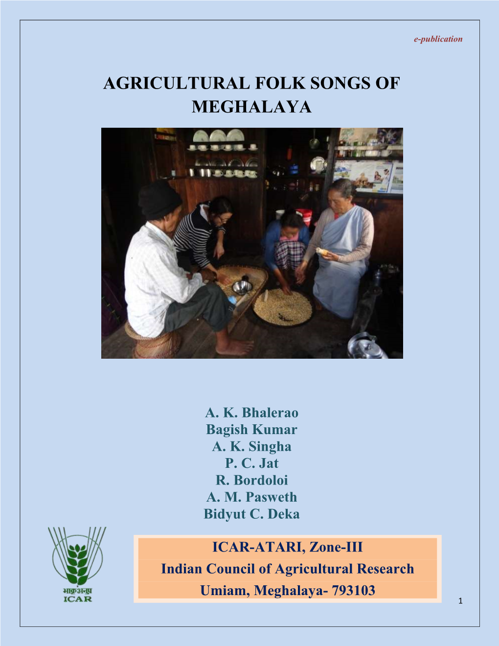 Agricultural Folk Songs of Meghalaya