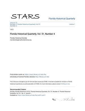 Florida Historical Quarterly, Vol. 51, Number 4
