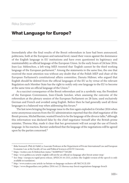 What Language for Europe?