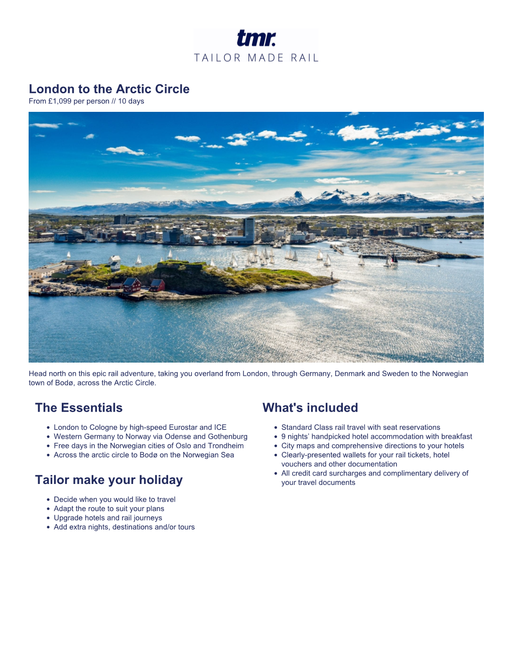 London to the Arctic Circle from £1,099 Per Person // 10 Days