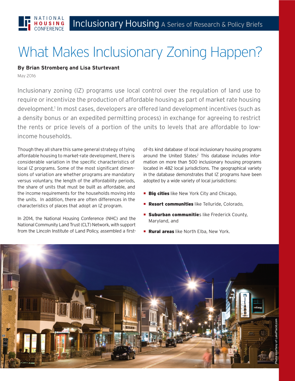 Inclusionary Zoning Happen?