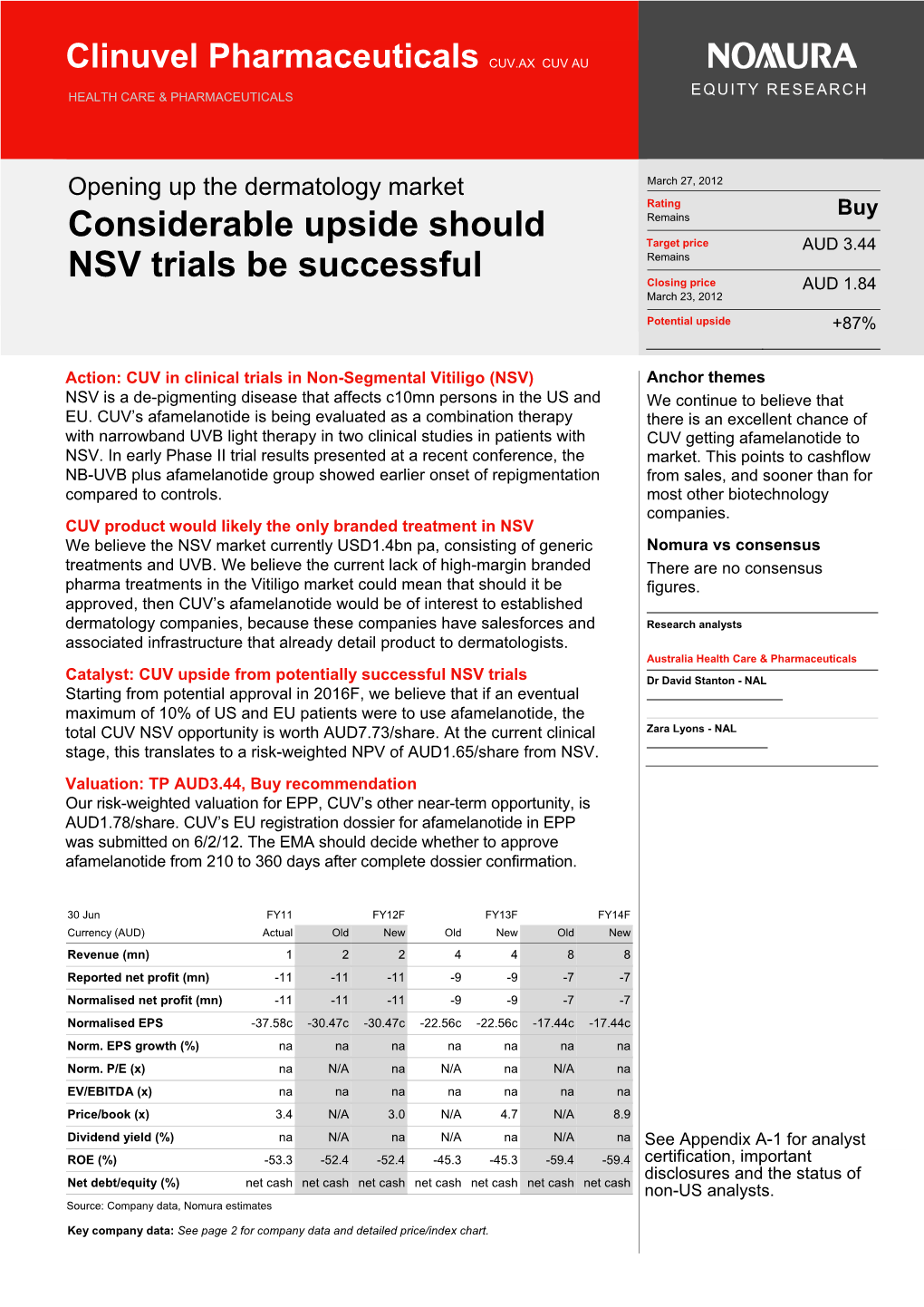 EPP, CUV’S Other Near-Term Opportunity, Is