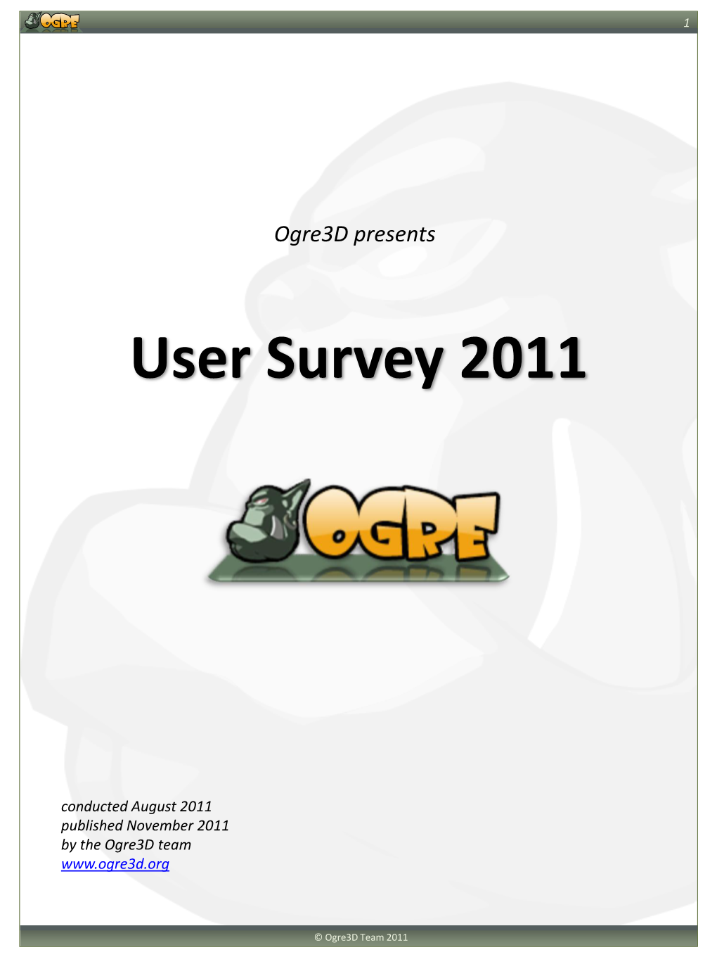 User Survey 2011