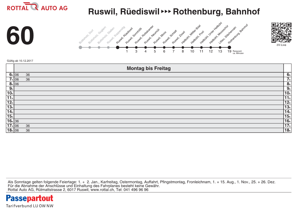 Ruswil, Rüediswil Rothenburg, Bahnhof