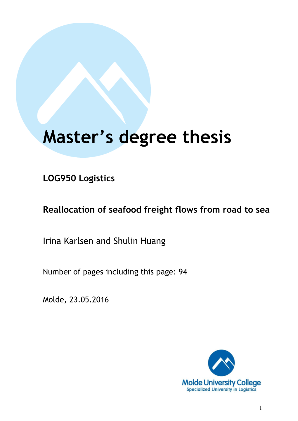 Master's Degree Thesis