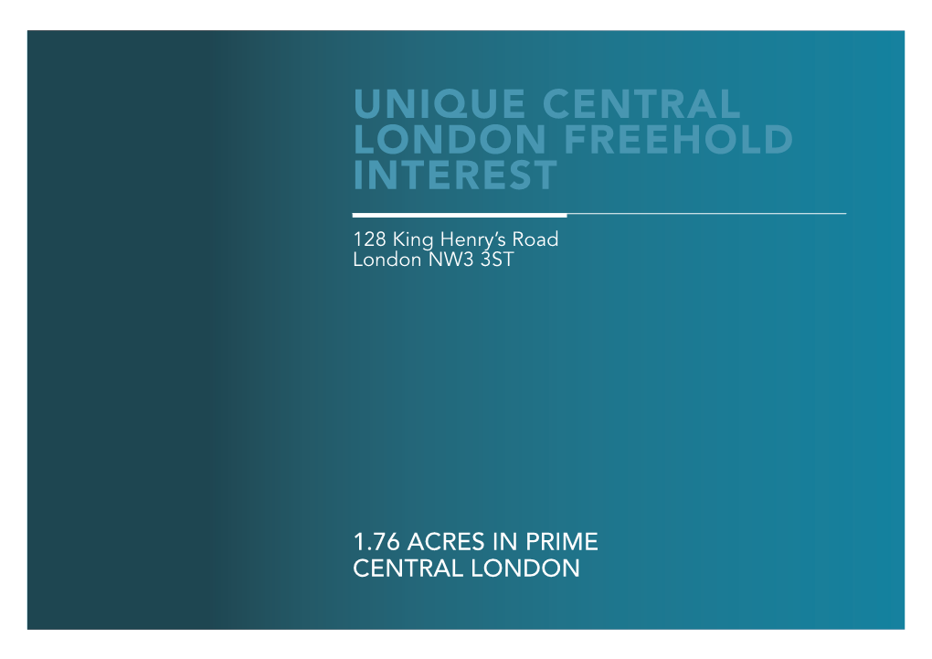 Unique Central London Freehold Interest
