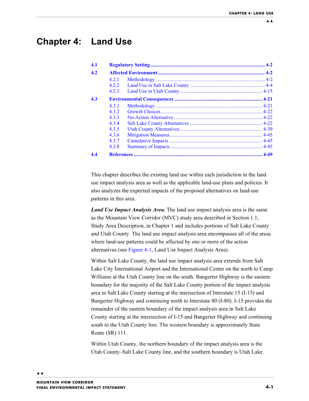 Chapter 4: Land Use