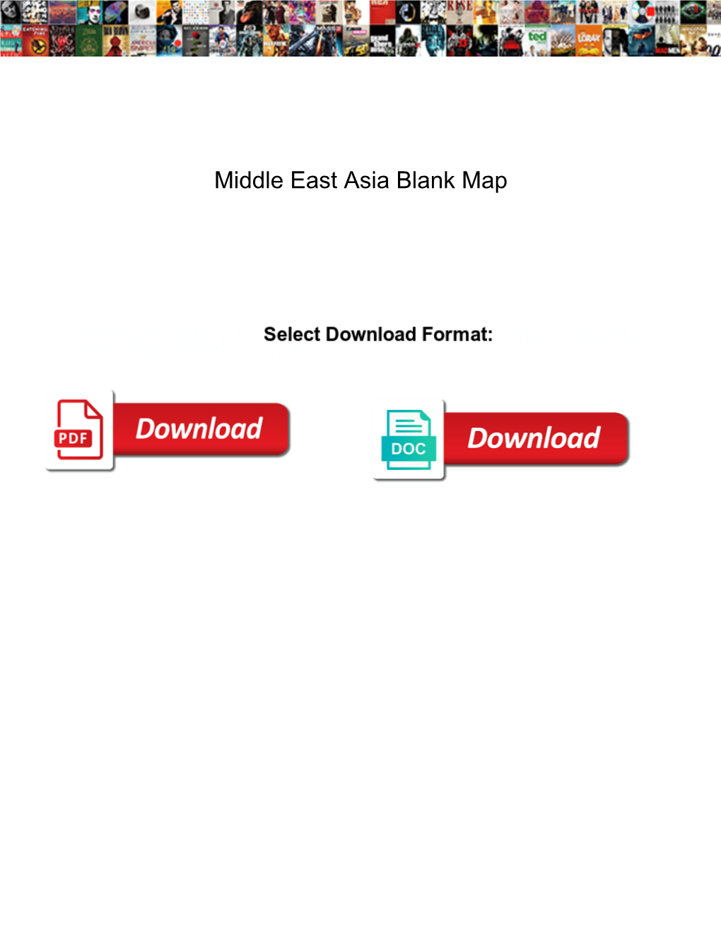 Middle East Asia Blank Map