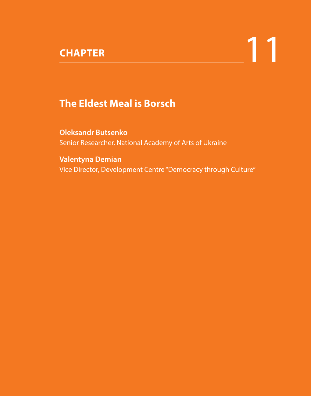 The Eldest Meal Is Borsch Chapter