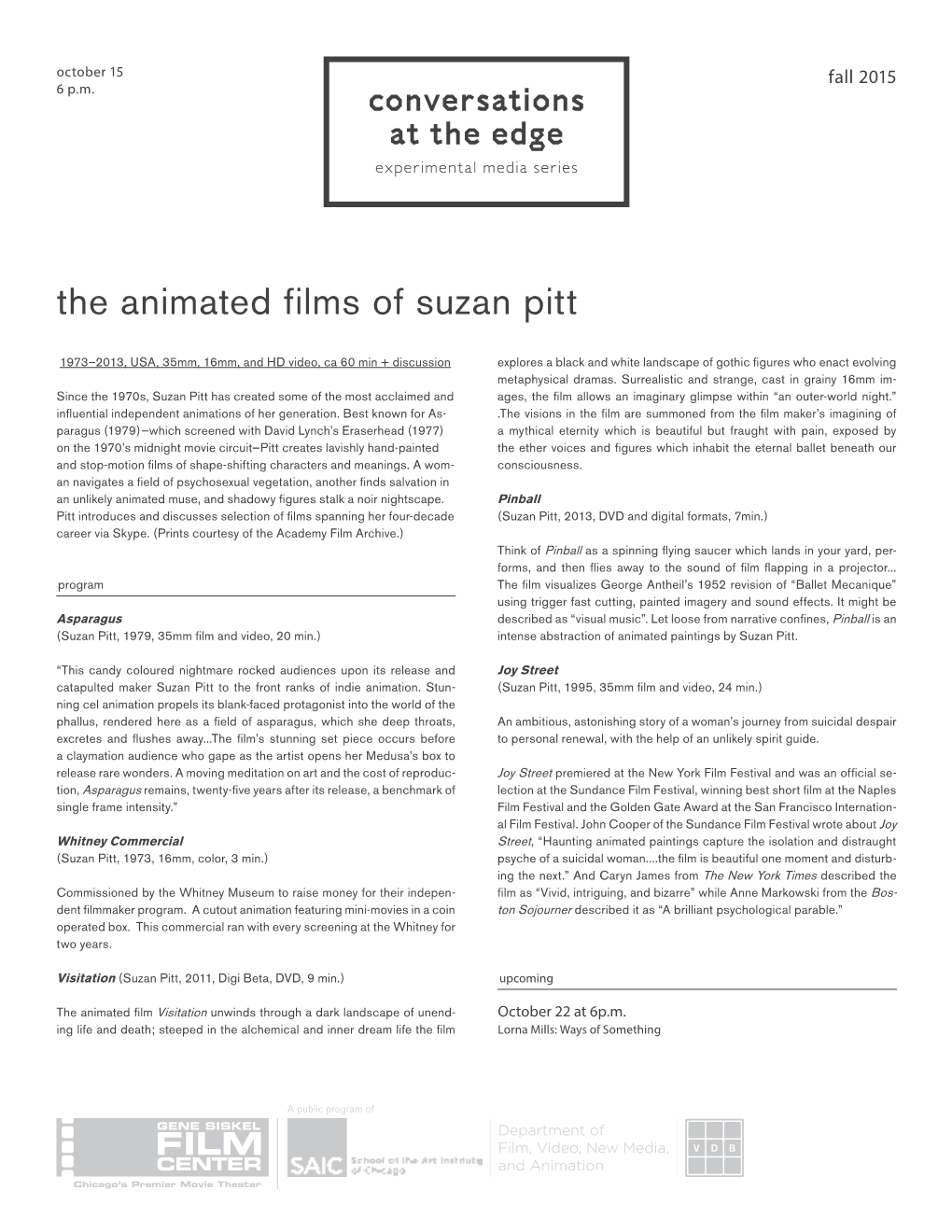 The Animated Films of Suzan Pitt