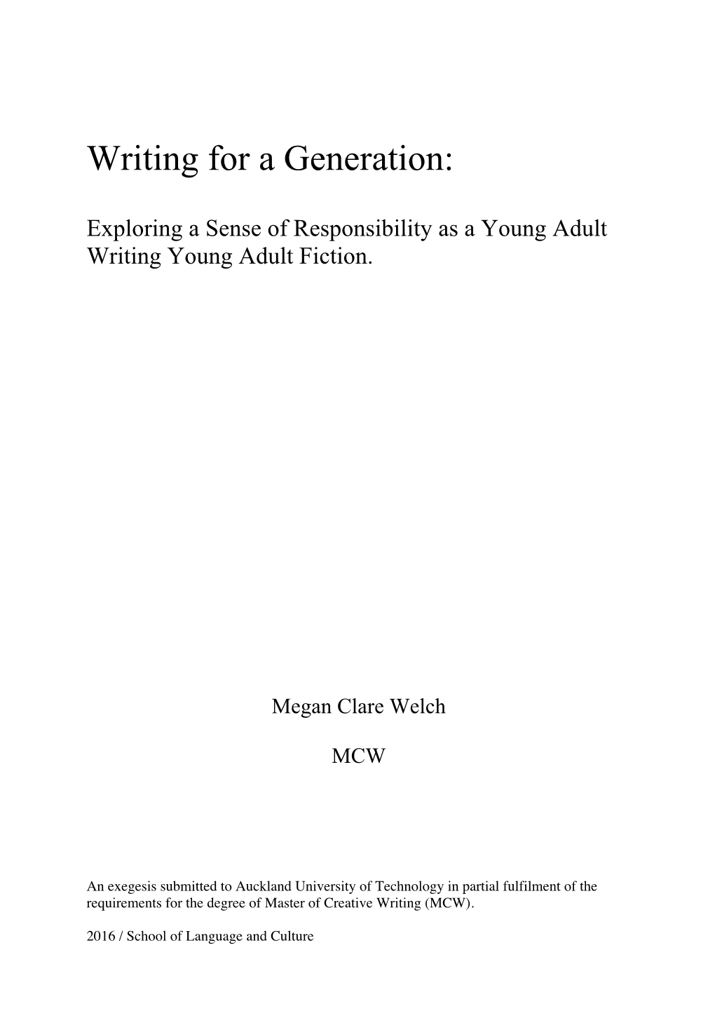 Understanding Young Adult Fiction