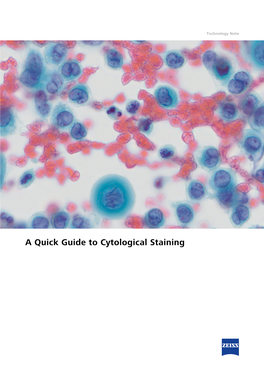 A Quick Guide to Cytological Staining Technology Note
