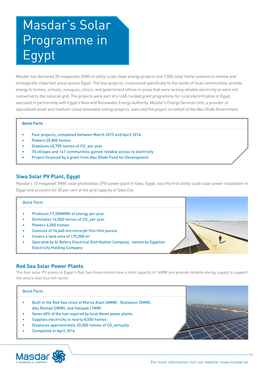 Masdar's Solar Programme in Egypt