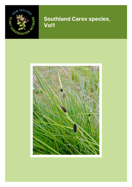 Southland Carex Species, Vol1 Table of Contents