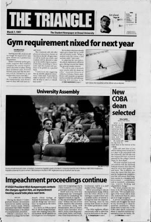 Gym Requirem Ent Nixed for Next Year Impeachment Proceedings Continue