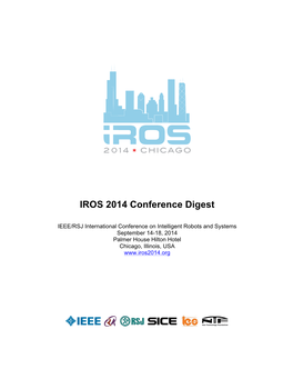 IROS 2014 Conference Digest