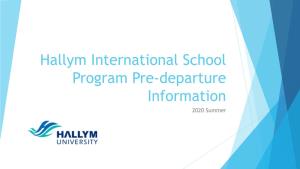 Hallym International School Program Pre-Arrival E-Brochure