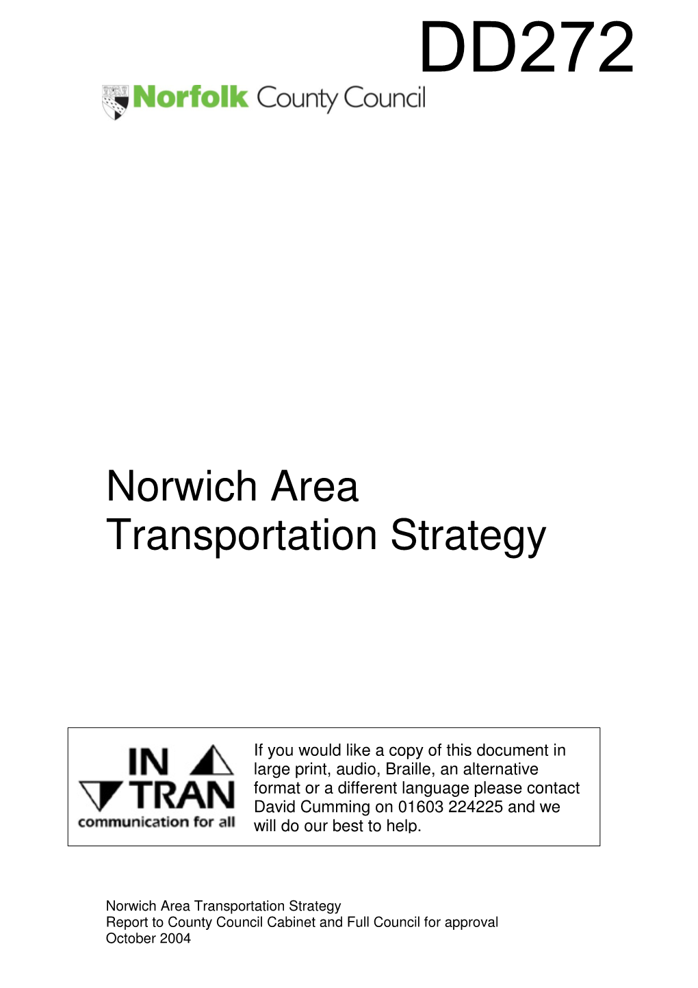 Norwich Area Transportation Strategy