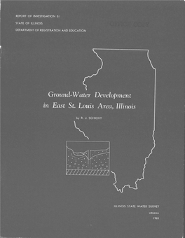 Ground-Water Development in East St. Louis Area, Illinois. Urbana, IL
