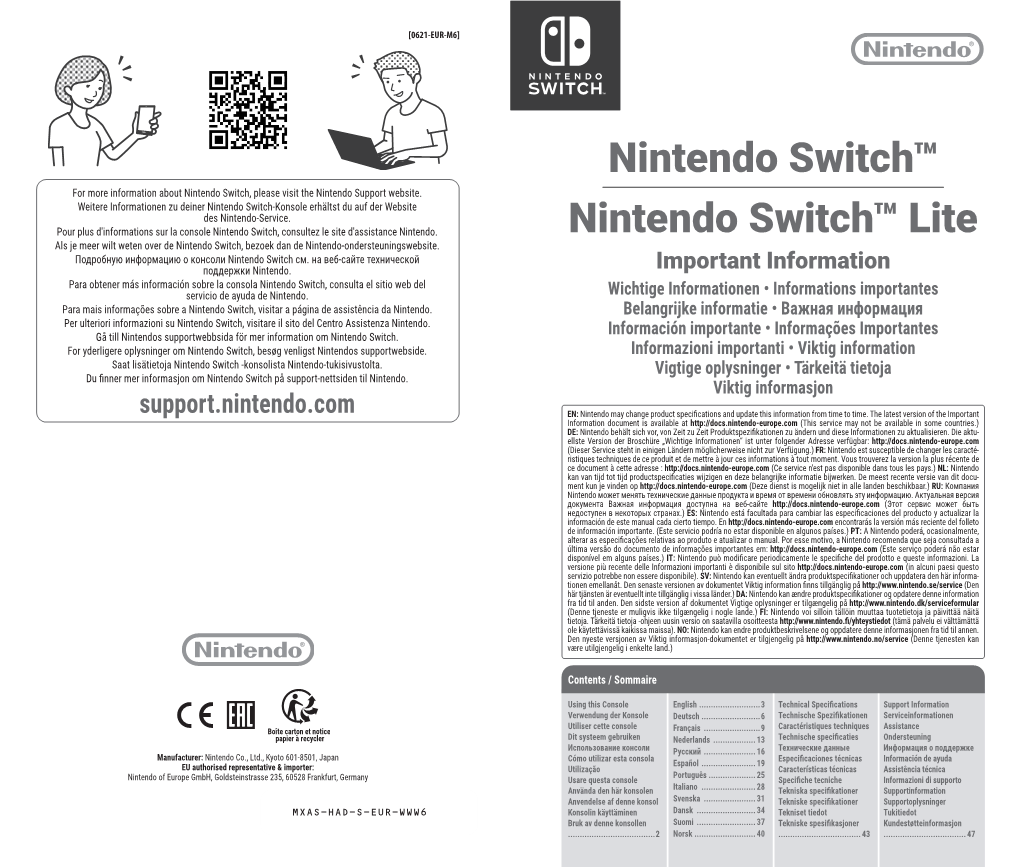 Nintendo Switch™ Nintendo Switch™ Lite