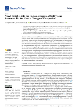 Novel Insights Into the Immunotherapy of Soft Tissue Sarcomas: Do We Need a Change of Perspective?