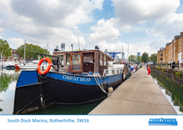 South Dock Marina, Rotherhithe, SW16