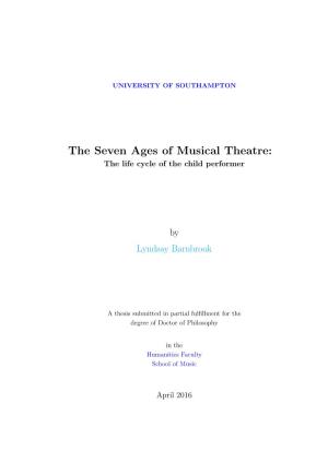 The Seven Ages of Musical Theatre: the Life Cycle of the Child Performer