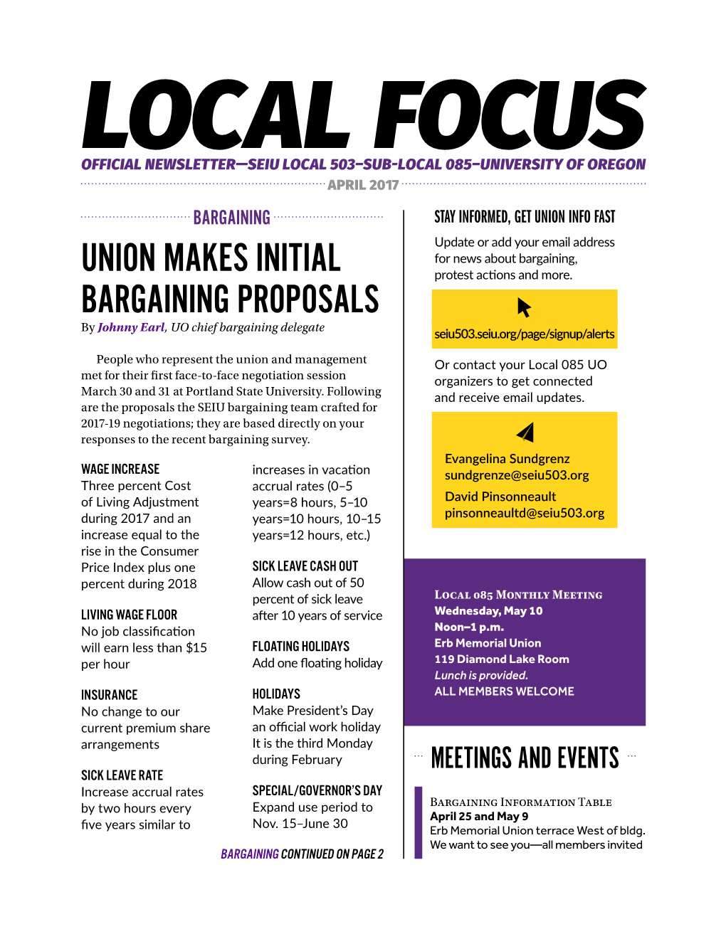 April 2017 Local Focus