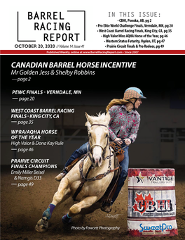 CANADIAN BARREL HORSE INCENTIVE Mr Golden Jess & Shelby Robbins — Page 2