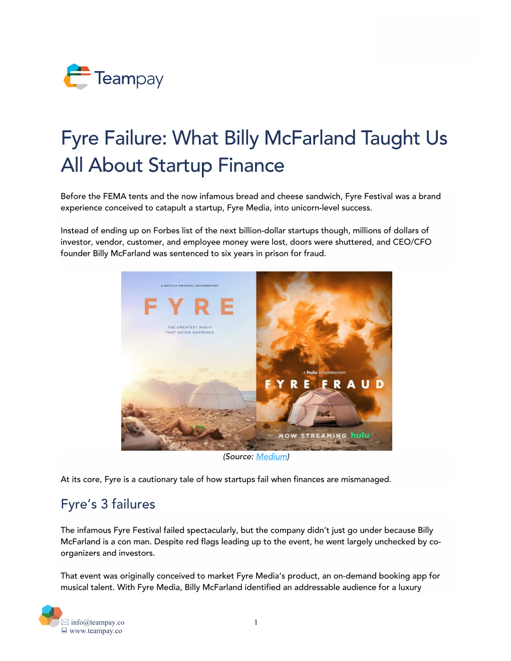 Fyre Failure: What Billy Mcfarland Taught Us All About Startup Finance