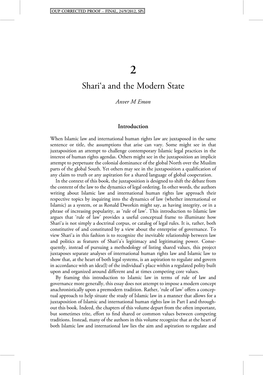 Shari'a and the Modern State